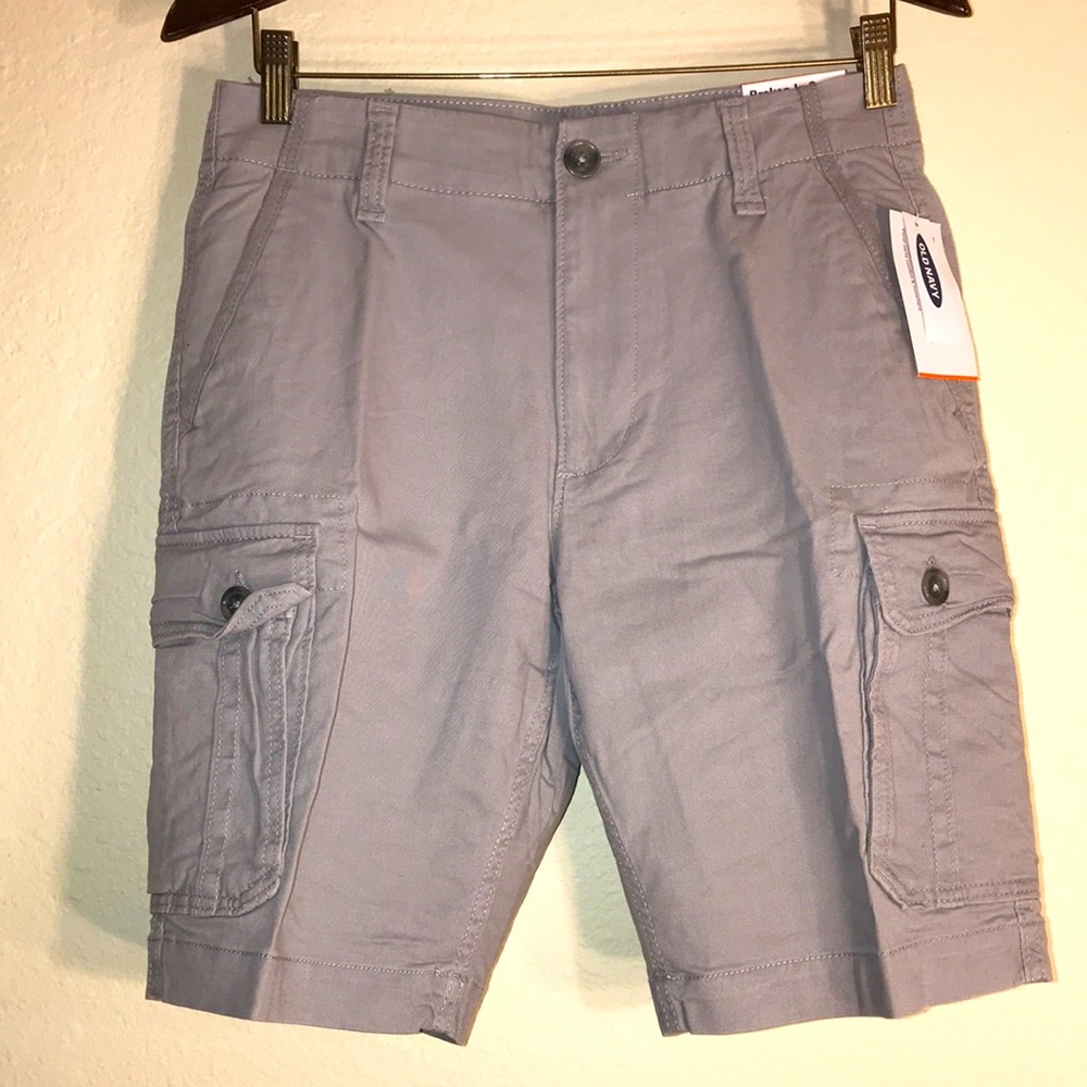 Old Navy Broken-In Cargo Shorts, Grey, Sz 29, NWT!